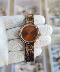 CALVIN KLEIN TWISTED BAZEL COPPER WHITE AND PINK FOR WOMEN