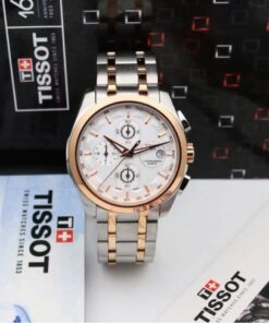 Tissot Couturier Chronograph Watch - DUAL TONE - WHITE