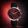 Fossil Neutra Chronograph Red Dial Leather Watch – Premium Statement Edition