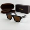 Tom Ford Square Black T Sunglasses – Brown Lens For Men