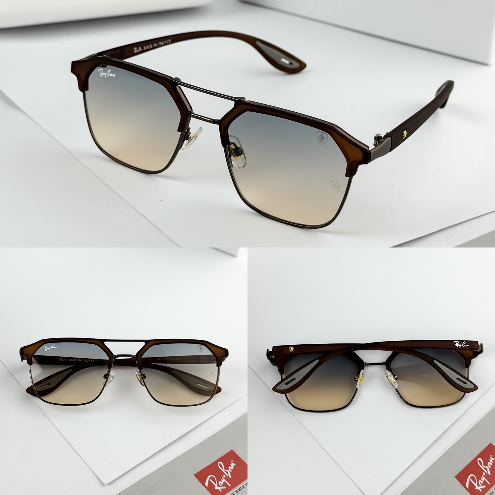 Ray-Ban Brown Sea Green 04 Sunglasses - Image 5