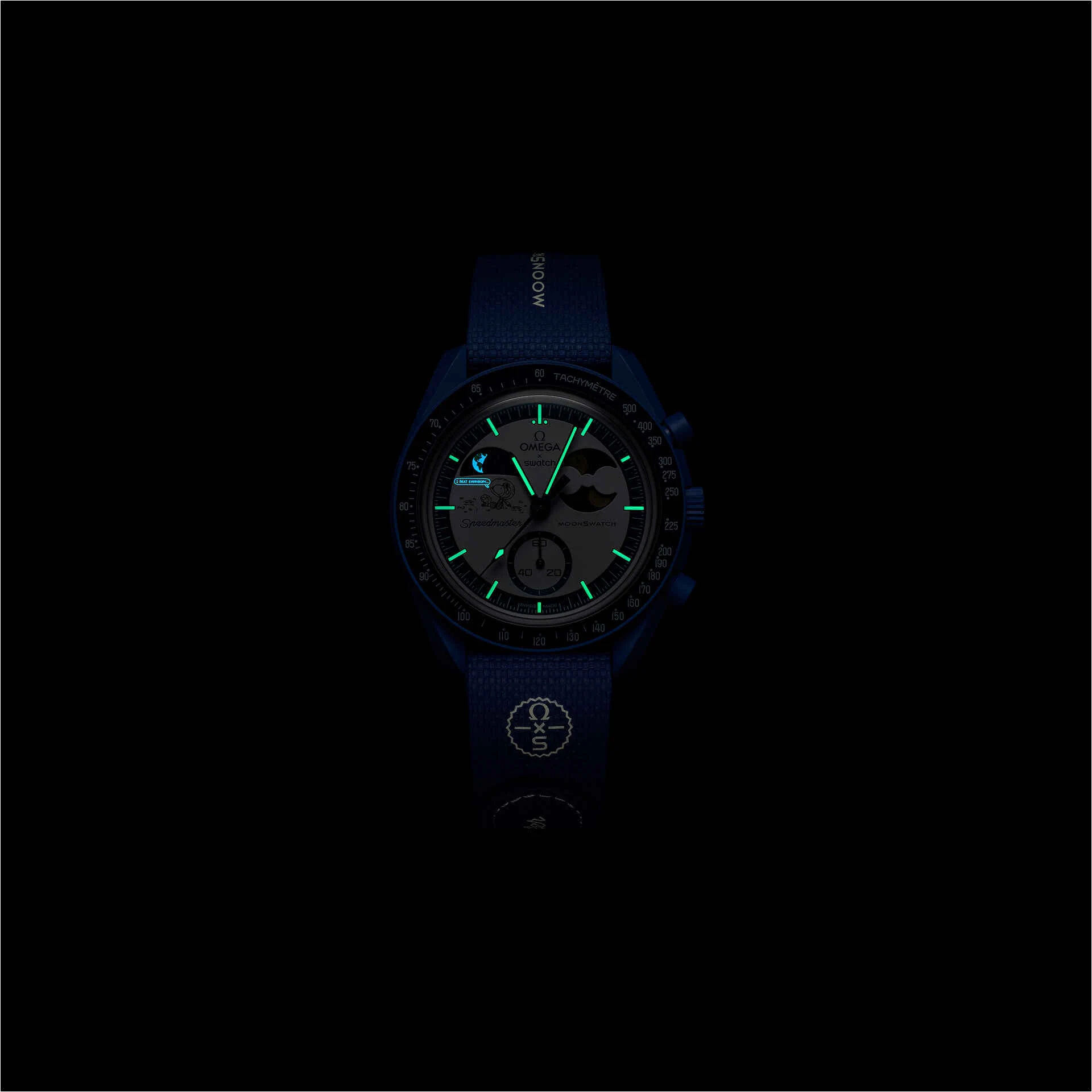 Omega x Swatch Speedmaster MoonSwatch Mission to the Earth phase โ Moon Shine Gold (Blue Snoopy Edition) - Image 5