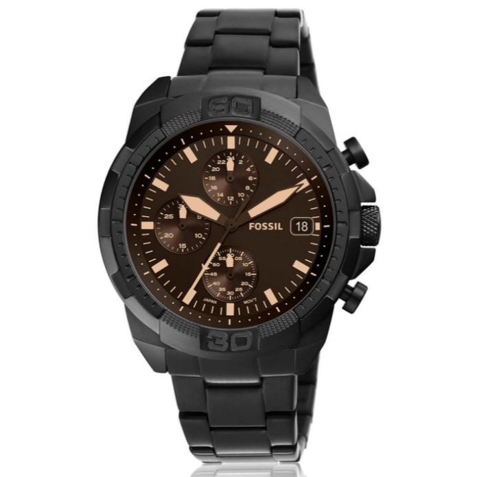 FOSSIL Bronson Chronograph Black Brown Dial Men's Watch – FS5851 - Image 2