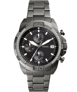 FOSSIL Bronson Chronograph Black Stainless Steel Men's Watch – FS5852