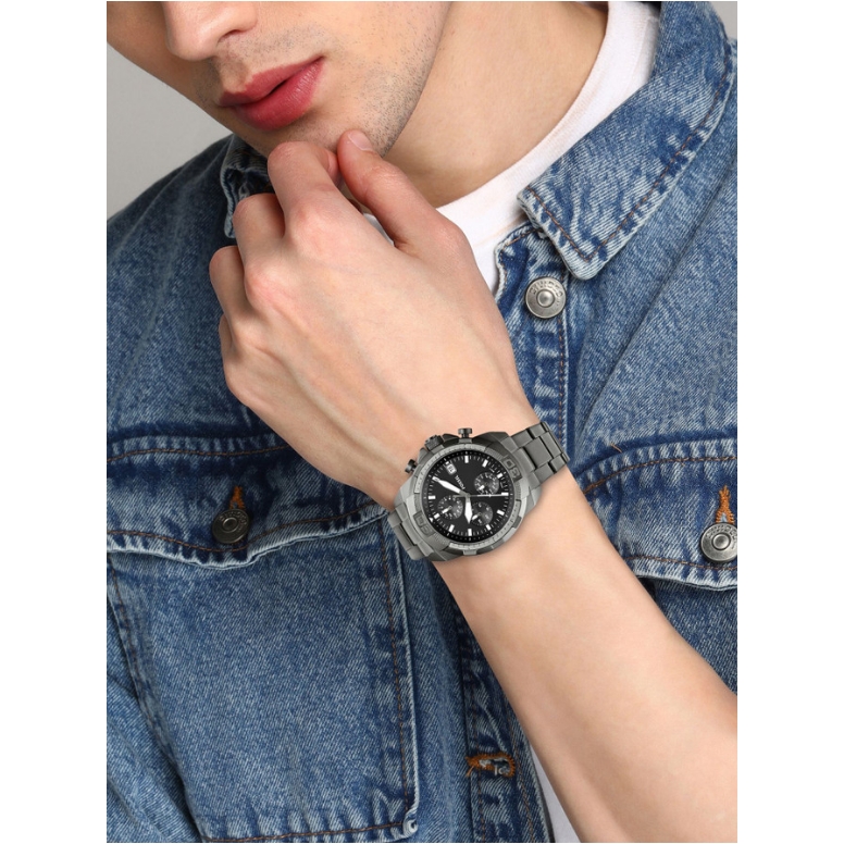 FOSSIL Bronson Chronograph Black Stainless Steel Men's Watch – FS5852 - Image 10