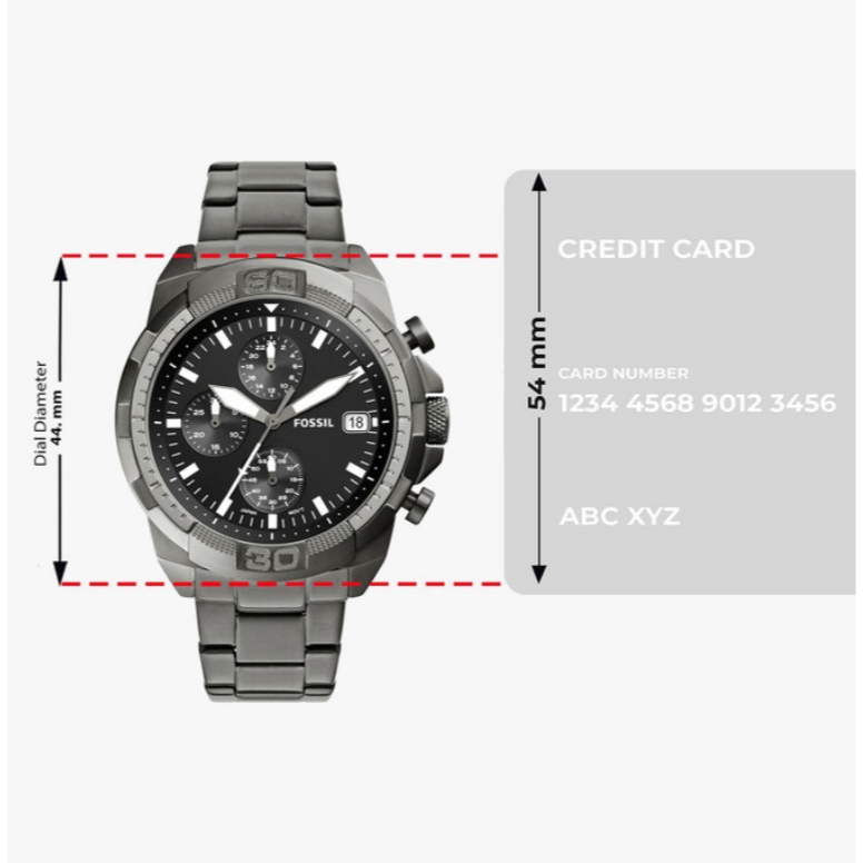 FOSSIL Bronson Chronograph Black Stainless Steel Men's Watch – FS5852 - Image 8