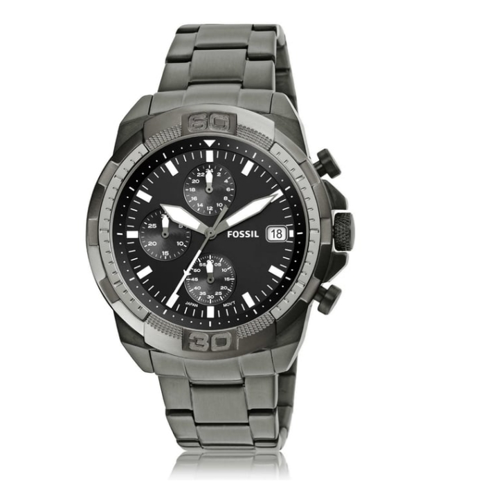 FOSSIL Bronson Chronograph Black Stainless Steel Men's Watch – FS5852 - Image 2